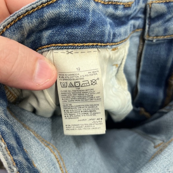 Old Navy Kicker Bootcut Mid Rise Jeans Womens 12 Blue Denim Stretch Faded 2124 - Picture 3 of 9